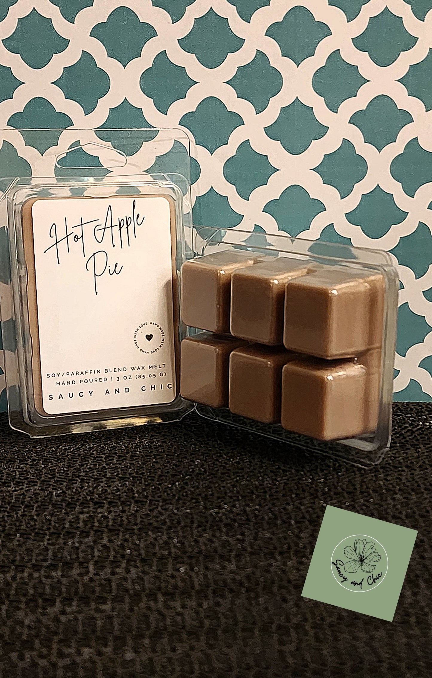 Hot Apple Pie Fragrance Wax Melt: Embrace the Comfort of Freshly Baked Goodness - Saucy and Chic