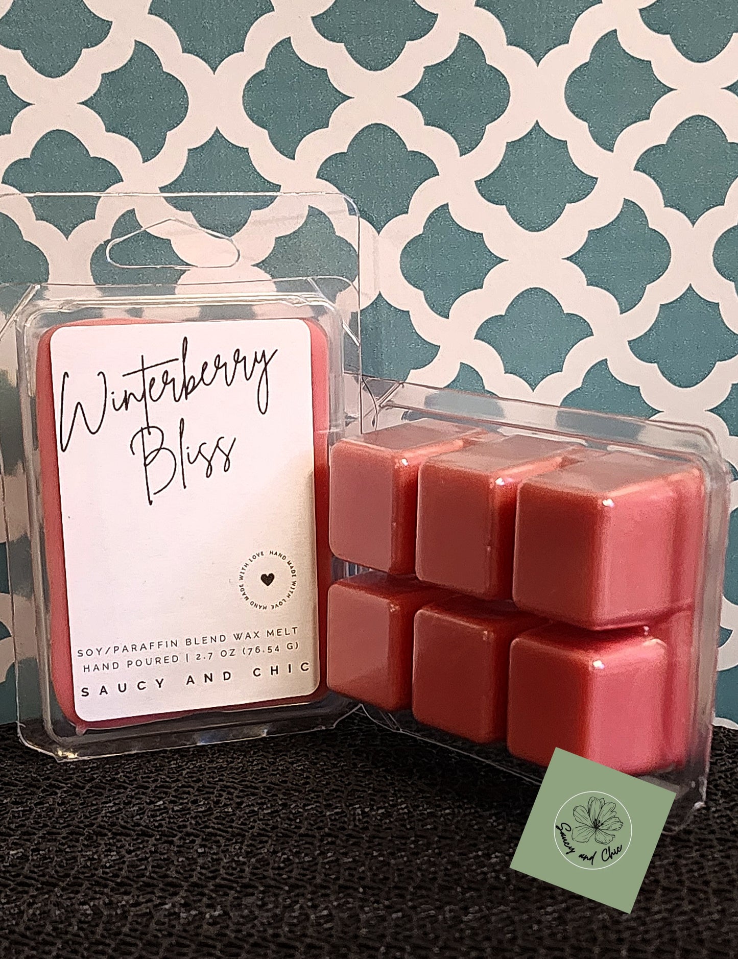 Winterberry Bliss Wax Melt – Bright Berry & Frosted Evergreen Scent for a Festive Ambiance