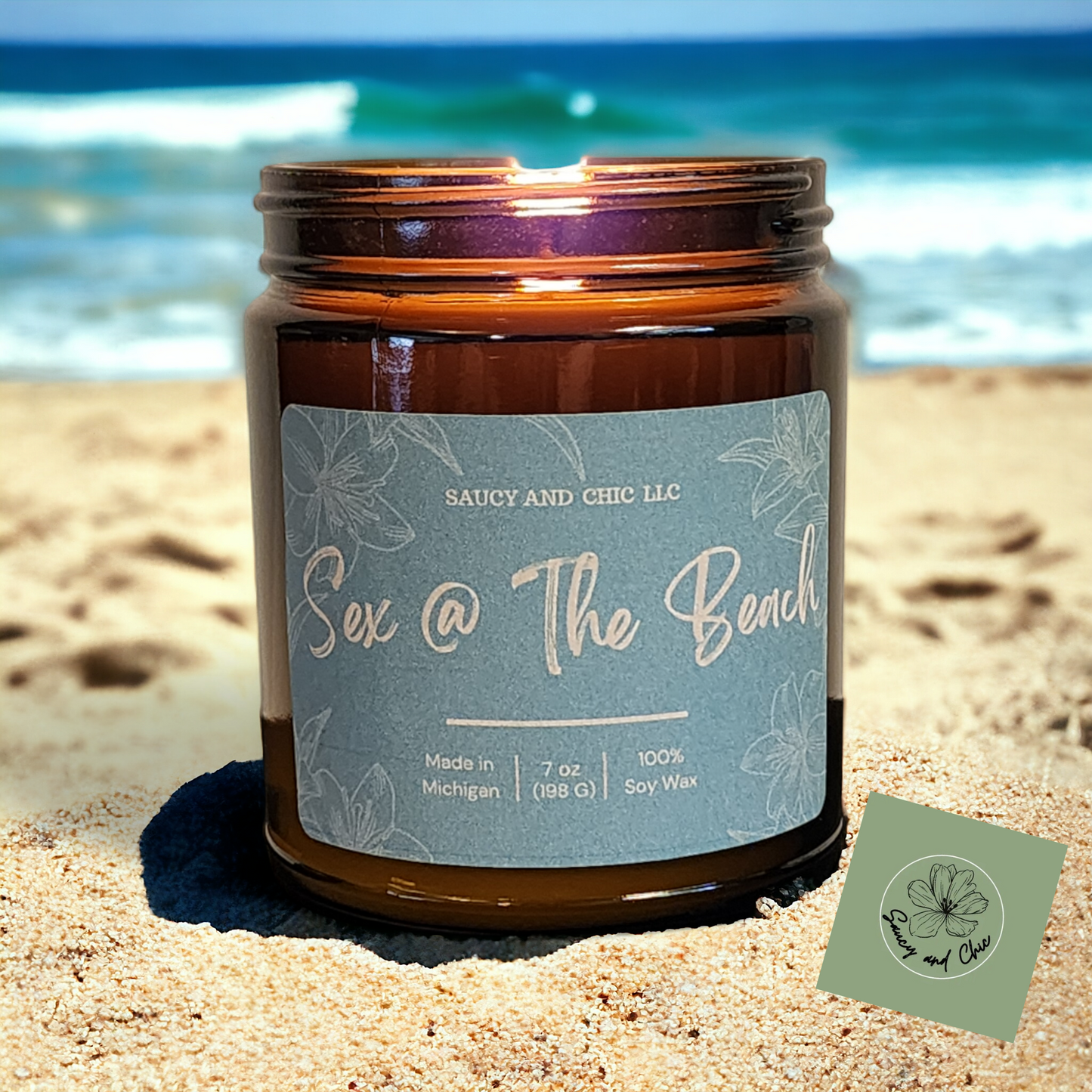 Sex @The Beach Scented Candle - Saucy and Chic