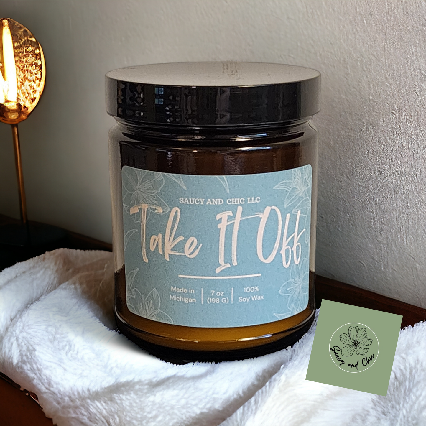 Take It off Scented Candle - Saucy and Chic