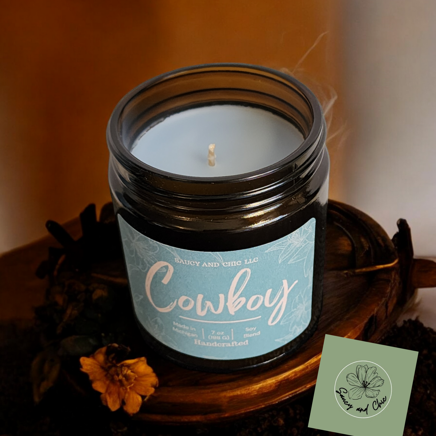 Cowboy Candle: Citrus, Musk & Wild West Ambiance | Home Fragrance