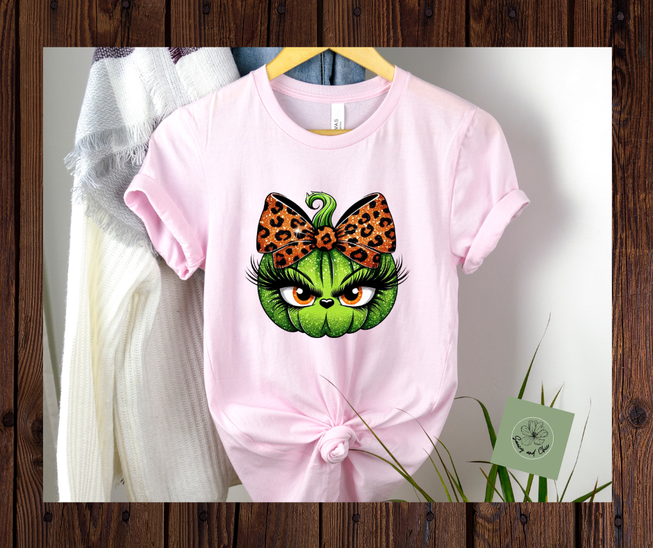 Pumpkin with Mischievous Face Shirt - Halloween Graphic Tee | Funny Pumpkin Face T-Shirt