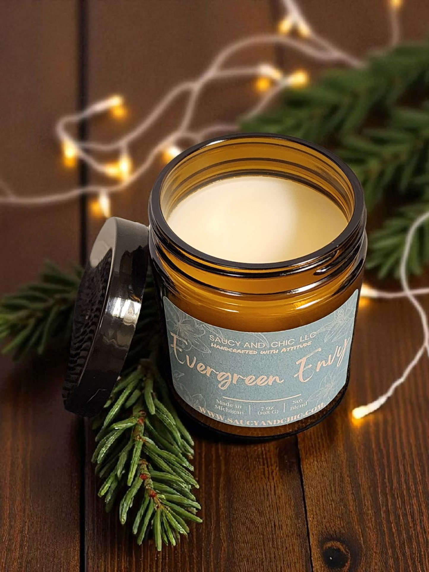 Evergreen Envy Wickless Candle – Fresh & Earthy Home Fragrance