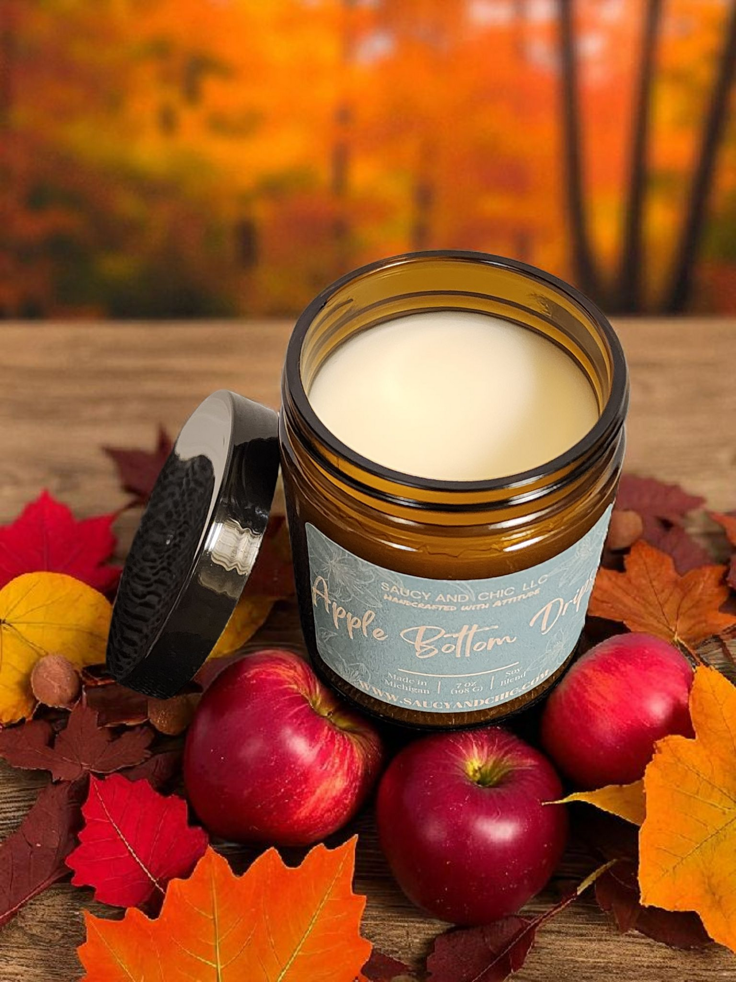 Apple Bottom Drips Wickless Candle – Fruity & Cozy Home Scent