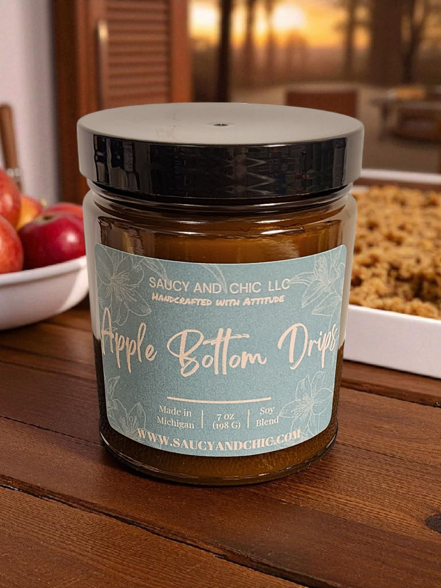 Apple Bottom Drips Wickless Candle – Fruity & Cozy Home Scent