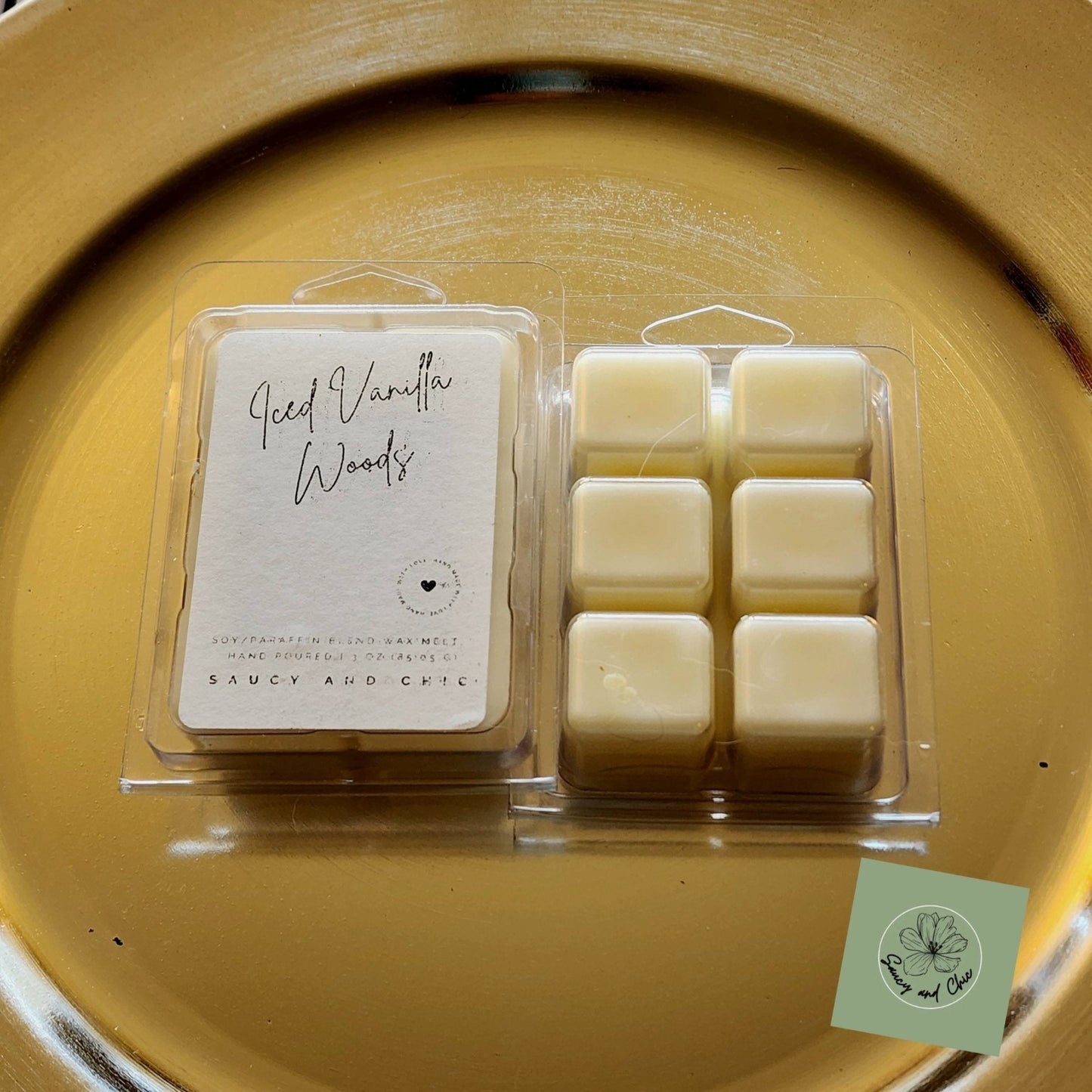 Iced Vanilla Woods wax melt - Saucy and Chic