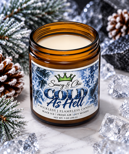 Cold As Hell | Fresh & Woodsy Wickless Candle
