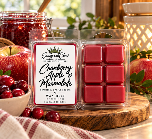 Cranberry Apple Marmalade Wax Melt - Cozy, Fruity Scented Melts | Perfect for a Warm, Inviting Home Fragrance