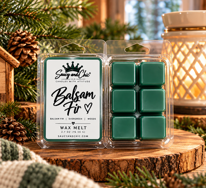 Balsam Fir Wax Melt – Fresh Evergreen & Pine Scent for a Cozy Woodland Ambiance