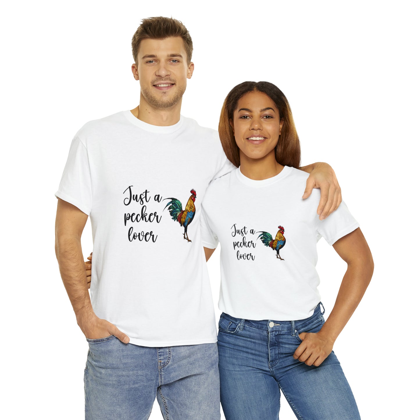 Just a Pecker Lover Unisex Heavy Cotton Tee - Saucy and Chic 