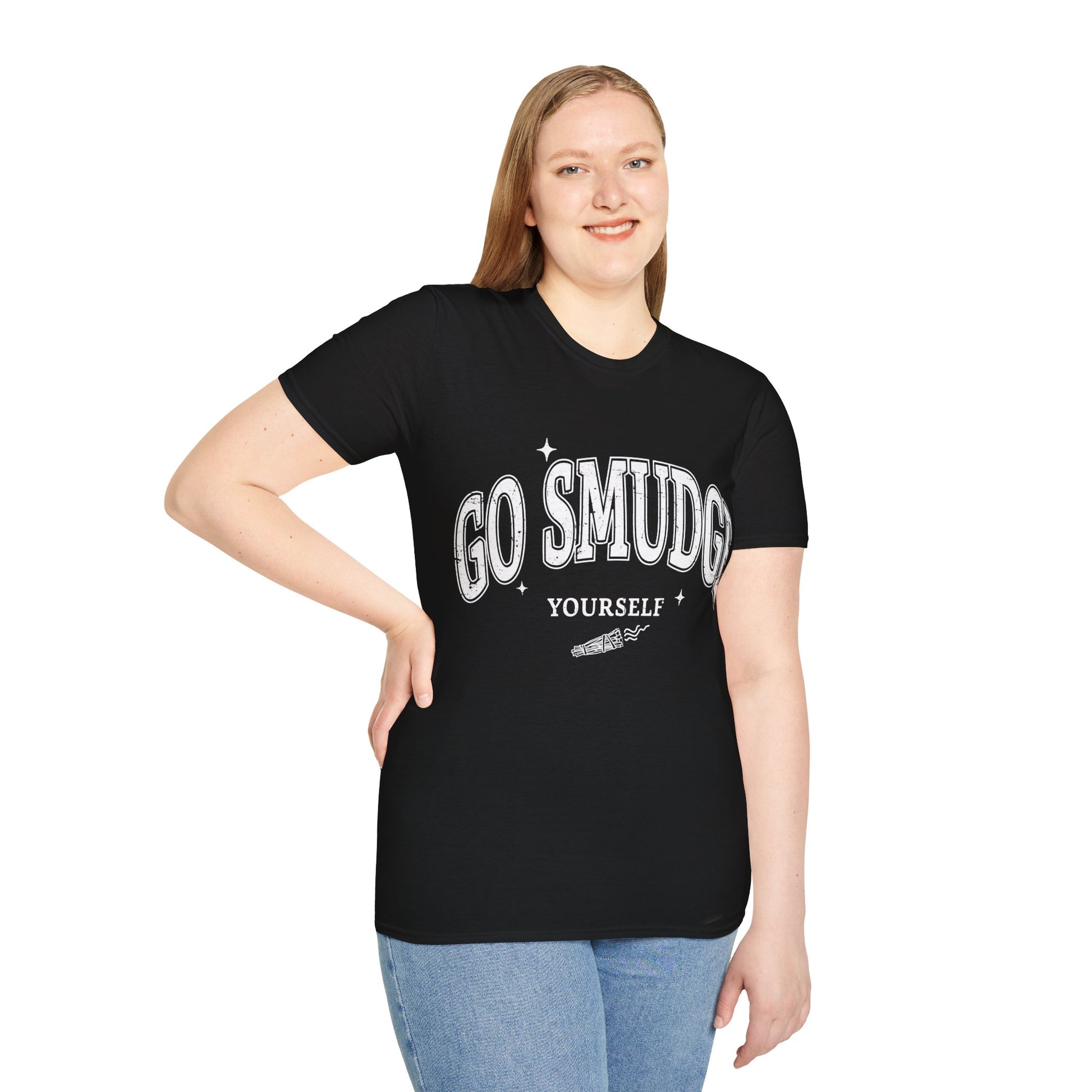 Go Smudge Yourself Unisex Softstyle T-Shirt - Saucy and Chic 