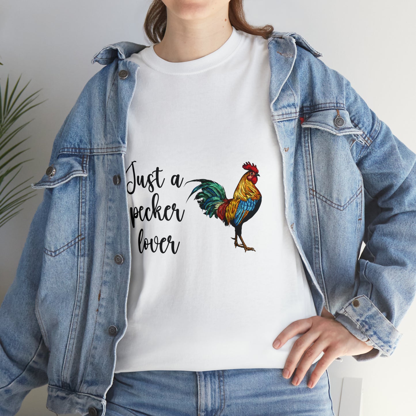 Just a Pecker Lover Unisex Heavy Cotton Tee - Saucy and Chic 