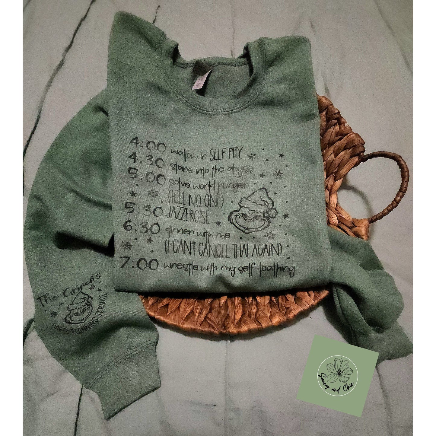 The green guy party planning services sweatshirt - Saucy and Chic 