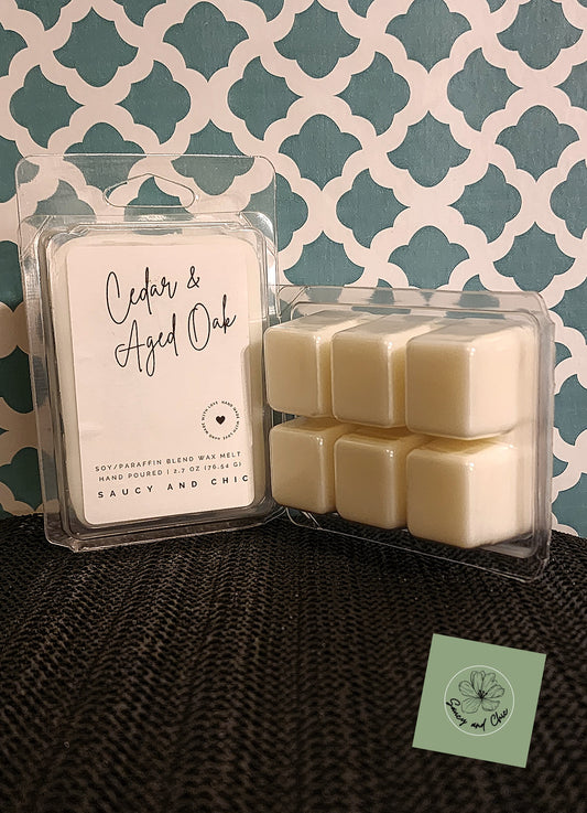 Cedar & Aged Oak Wax Melt – Rich Woodsy Scent for Home Fragrance