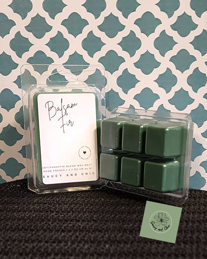 Balsam Fir Wax Melt – Fresh Evergreen & Pine Scent for a Cozy Woodland Ambiance