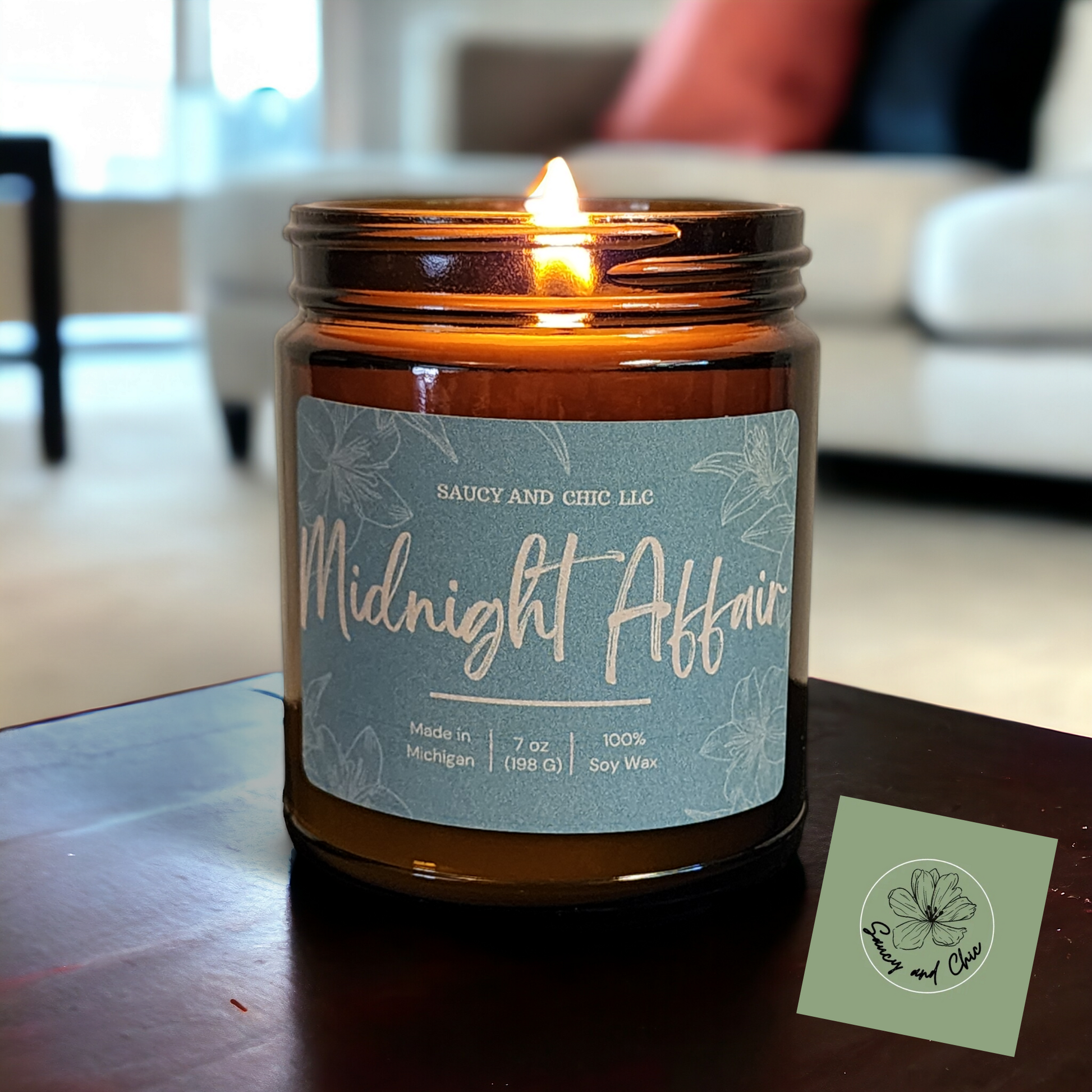 Midnight Affair Scented Candle - Saucy and Chic 