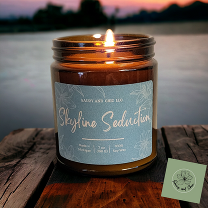 Skyline Seduction Scented Candle - Saucy and Chic 