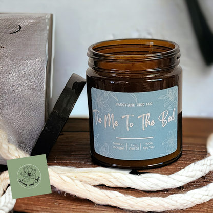 Tie me to the bed scented candle - Saucy and Chic 