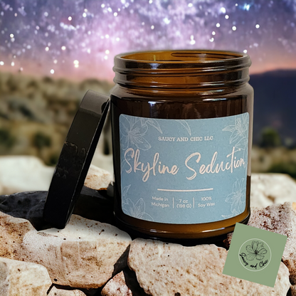 Skyline Seduction Scented Candle - Saucy and Chic 