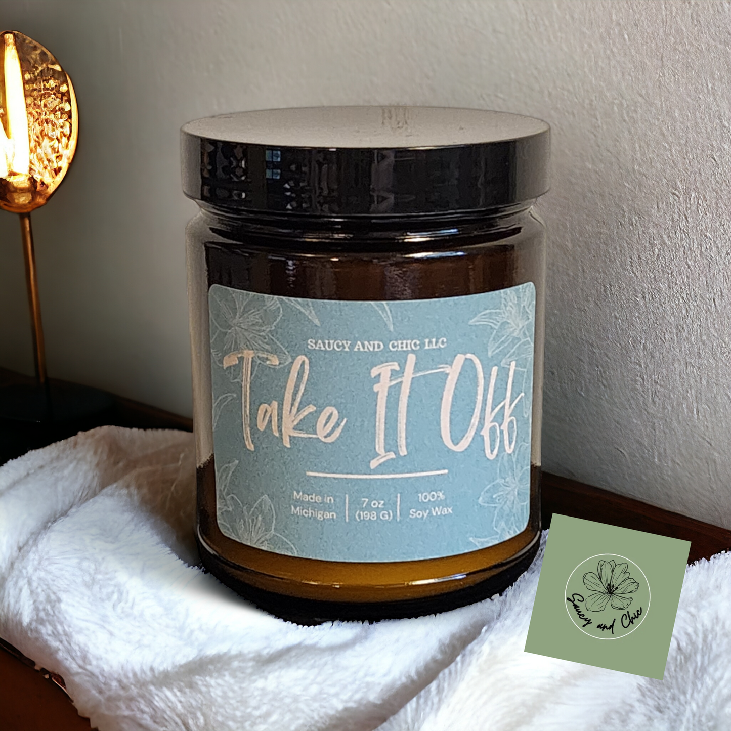 Take It off Scented Candle - Saucy and Chic 