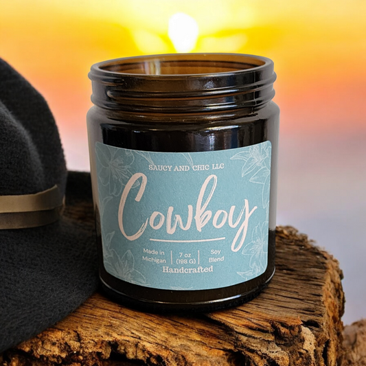 Cowboy Candle: Citrus, Musk & Wild West Ambiance | Home Fragrance