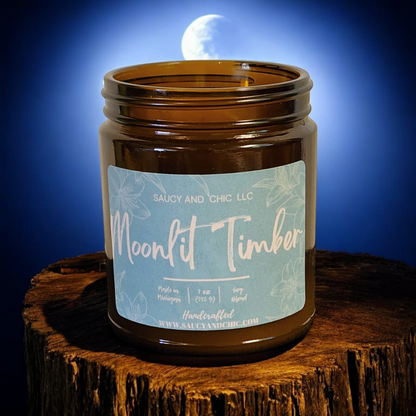 Moonlit Timber Wickless Candle – Evoke the Mystery of the Night Forest | Saucy and Chic