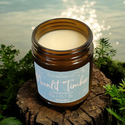 Moonlit Timber Wickless Candle – Evoke the Mystery of the Night Forest | Saucy and Chic