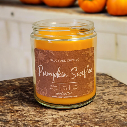 Pumpkin Soufflé Wickless Candle – Indulge in Cozy Autumn Aromas | Saucy and Chic