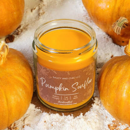 Pumpkin Soufflé Wickless Candle – Indulge in Cozy Autumn Aromas | Saucy and Chic