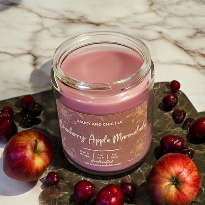 Cranberry Apple Marmalade Wickless Candle – Sweet & Tangy Fall Delight | Saucy and Chic