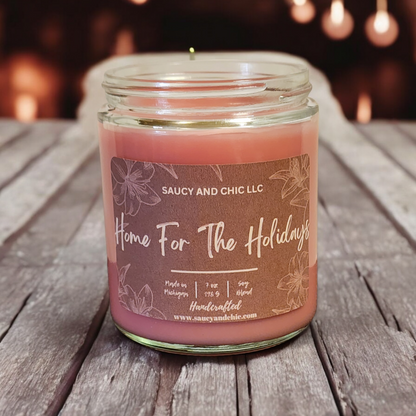 Home for the Holidays Wickless Candle – Embrace the Warmth of the Season | Saucy and Chic