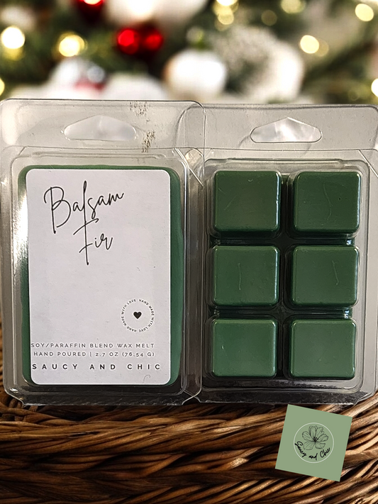 Balsam Fir Wax Melt – Fresh Evergreen & Pine Scent for a Cozy Woodland Ambiance