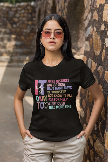 It is Okay to Not Be Perfect Shirt – Embrace Yourself and Life's Journey