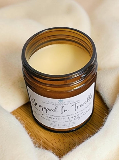 Wrapped in Trouble Wickless Candle – Cocoa Butter & Cashmere