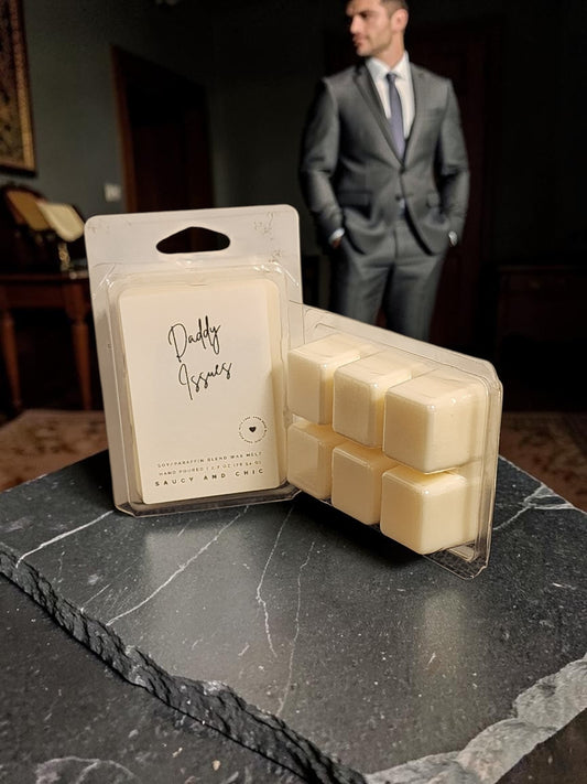 Daddy Issues Wax Melt – Dark Masculine Luxury Home Scent with Fresh Woods & Ice Notes