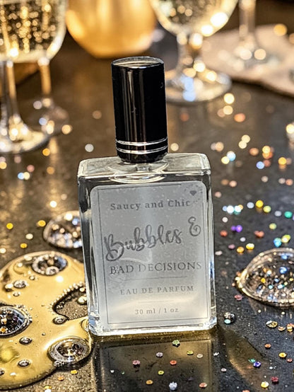 Bubbles & Bad Decisions Perfume – Sparkling Prosecco, Pink Raspberry, Plum & Sandalwood Musk Fragrance for Women