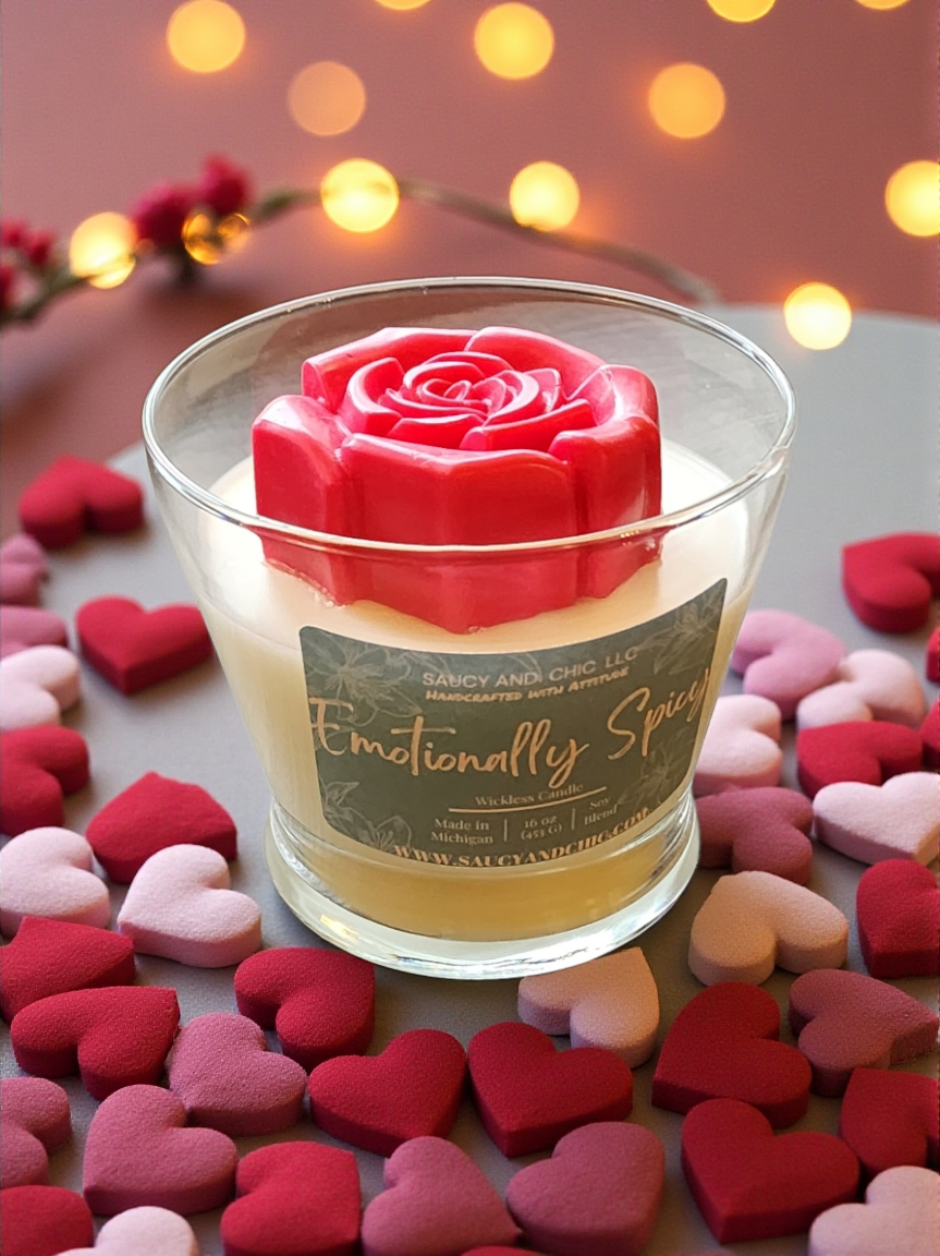 Emotionally Spicy – Bold 16 oz Wickless Candle for Sassy Self-Care & Mood-Boosting Vibes