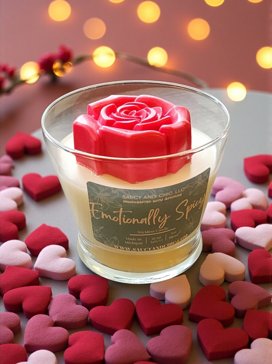 Emotionally Spicy – Bold 16 oz Wickless Candle for Sassy Self-Care & Mood-Boosting Vibes