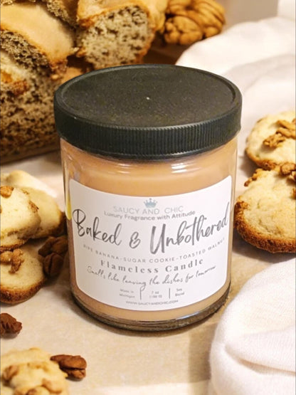 Baked & Unbothered Wickless Candle – Banana Nut Bread & Sugar Cookie Scent