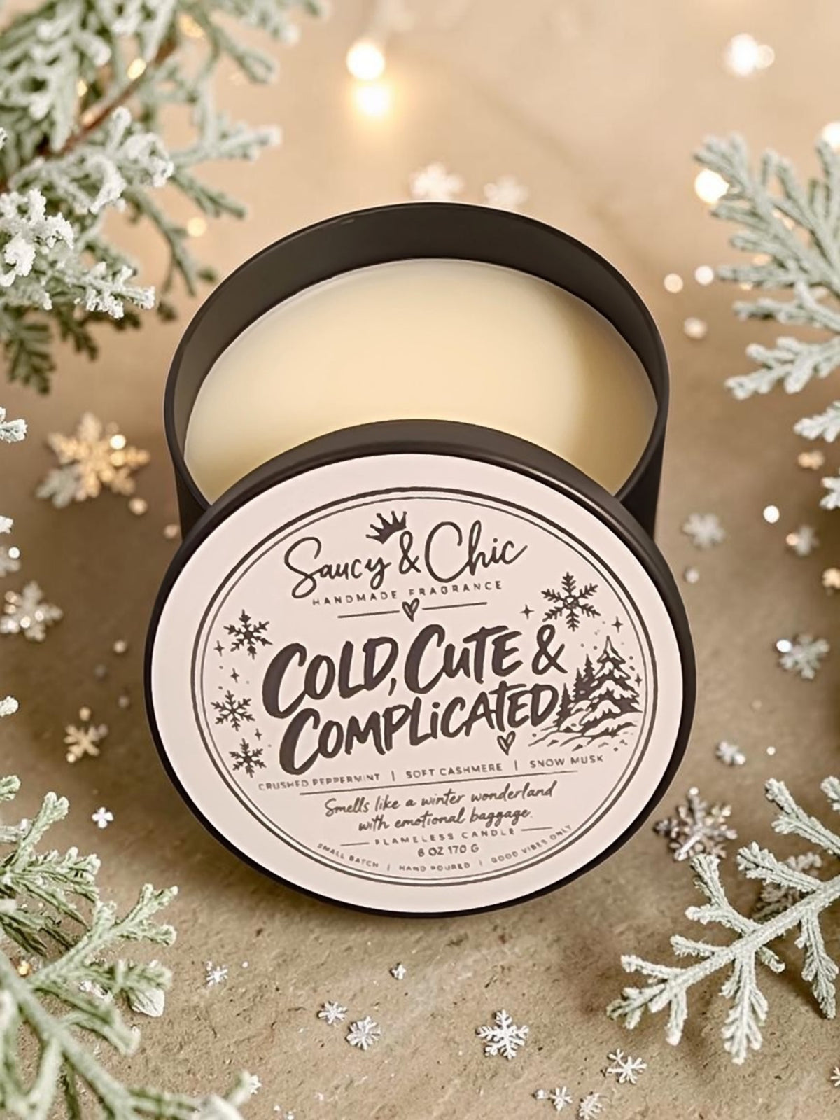 Cold, Cute & Complicated | Holiday Wickless Candle