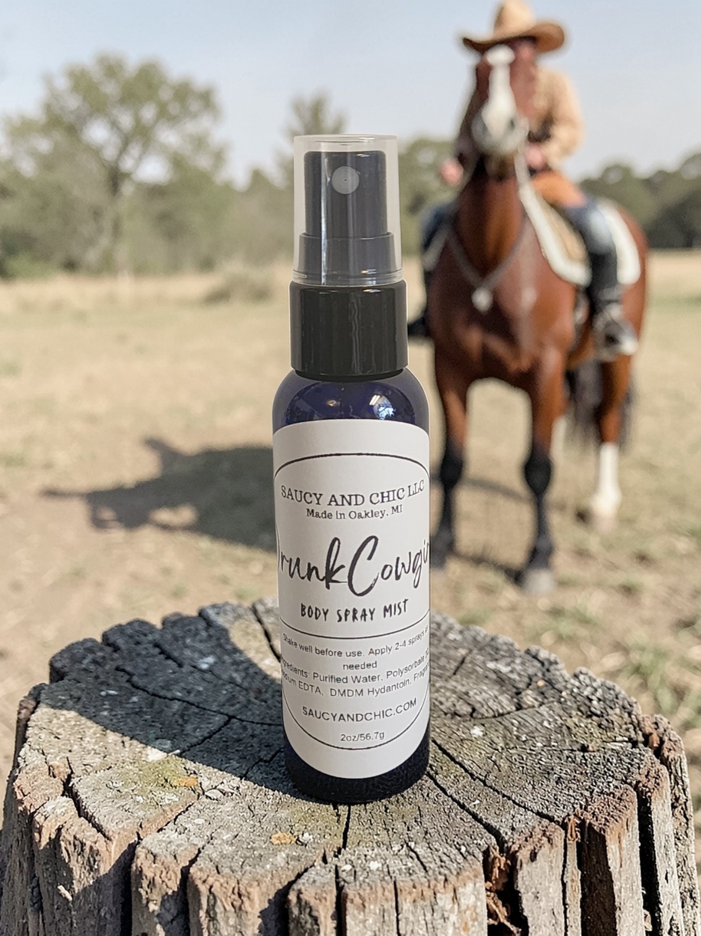 Drunk Cowgirl Body Mist – Mandarin, Coconut & Leather Sweet Western Perfume Spray