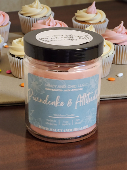 Poundcake & Attitude – Sassy Wickless Candle | Bold Sweet Scent, No Flame