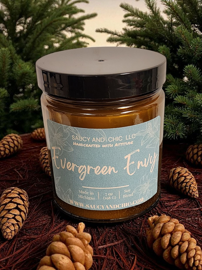 Evergreen Envy Wickless Candle – Fresh & Earthy Home Fragrance
