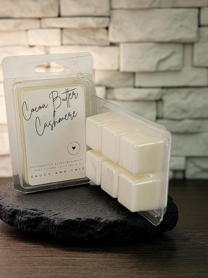 Cocoa Butter and Cashmere Wax Melt: Luxurious and Cozy Fragrance - Saucy and Chic 