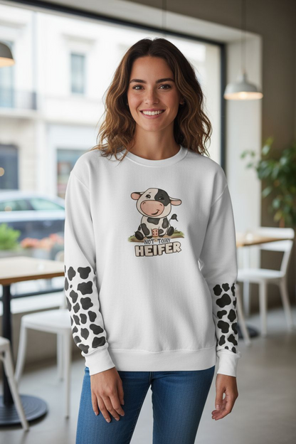 Not Today Heifer Sweatshirt – Funny Cow Graphic Shirt for Sassy Vibes