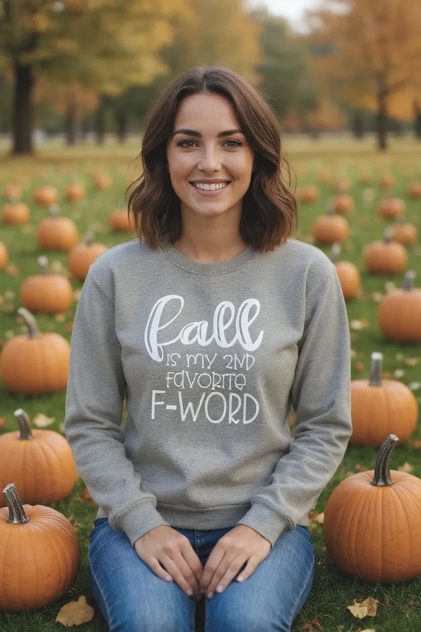 Fall Is My Second Favorite F Word Sweatshirt – Funny Autumn Pullover - Saucy and Chic 