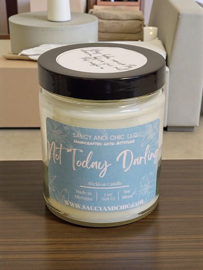 Not Today Darling – Sassy Wickless Candle | Bold, Funny, No Flame Home Decor