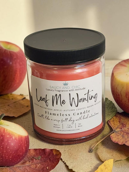 Leaf Me Wanting Wickless Candle – Fresh & Cozy Autumn Home Fragrance
