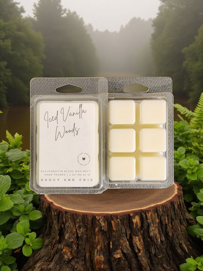Iced Vanilla Woods Wax Melts: Cool and Warm Blend for a Luxurious Scent