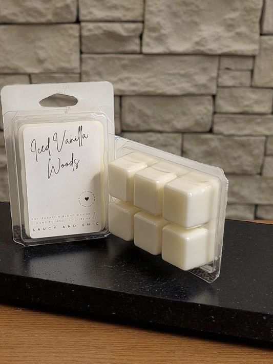Iced Vanilla Woods Wax Melts: Cool and Warm Blend for a Luxurious Scent